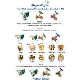 Spigotmaster ~ SM01.125 Vacuum Breaker Adapter~ Turns an Arrowhead Anti-Siphon Hose Bib Into a Straight Through Connection. Fits Bottom of PK1390 Stamped 1019-A-BFP Valve(1, SPGTM-2)