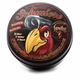 Rumble59 Strong Hold Floral Woody Smudge Pomade 250ml | Water-based, washable, made in Germany, looking for trouble, for all hair types