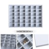 Wudygirl Earring Organizer Jewelry Tray for Drawer 13.7"x9.4" Gray