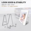 3 Pack Plate Stands for Display,4.5 Inch Picture Stand Black