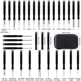 Xiciki Pin Removal Tool Car Set, 30 Pieces Terminal Remover, Pin Release Tool for VW, Car Cable Plug Removal Tool, with Tool Bag for Most Connection Terminals