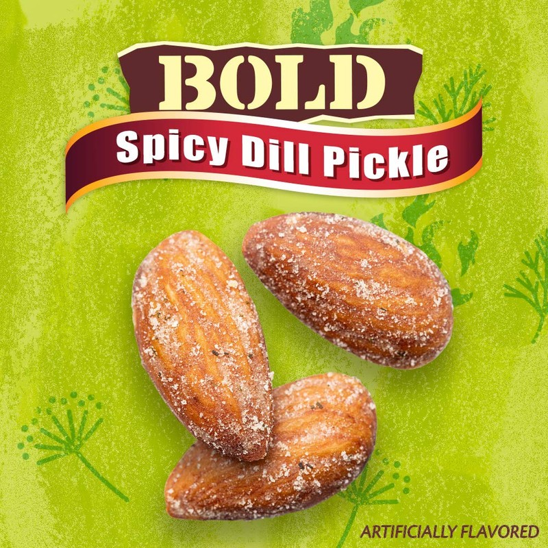 Blue Diamond Almonds, Bold Spicy Dill Pickle Flavored Snack Nuts,