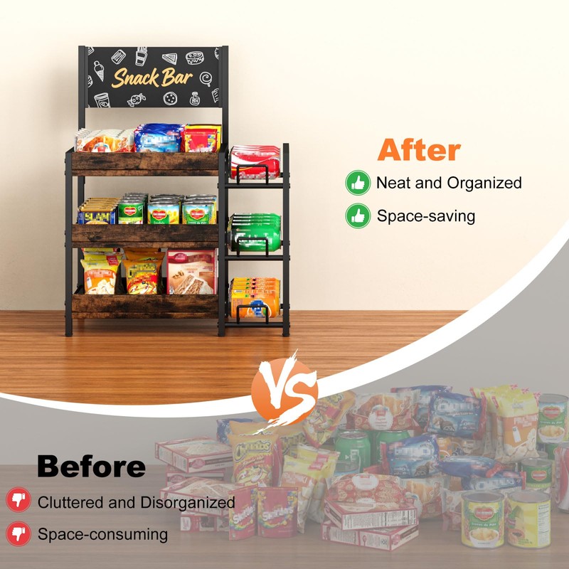 Nuovoware 3 Tier Candy Display Rack, Snack Organizer for Countertop