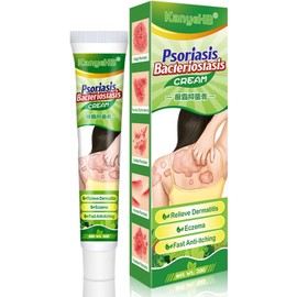 Crema para psoriasis y eczema, cremas anti picazón de hierbas chinas naturales, crema para eczema para aliviar la piel seca y con picazón, hidratación a base de plantas, cremas humectante (Paquete de 1)