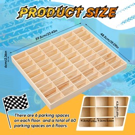 Seenelling Hot 1/64 Diecast Wheels Display Case Holds 60 Toy Cars Wooden Wall Mount Car Display Shelf Storage Organizer Case for Toy Collectibles , Wheel , Model,10 Layers