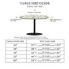 Outdoor round tablecloth with elastic band, diameter 44 inches -