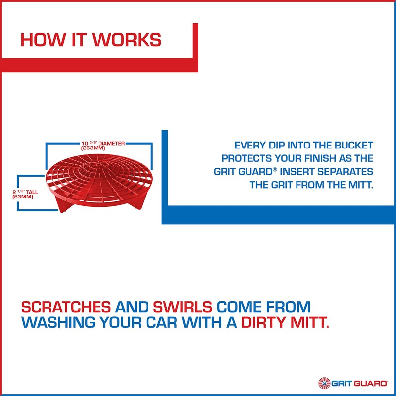 The Grit Guard Insert (Red) - Fits 12 inch Diameter