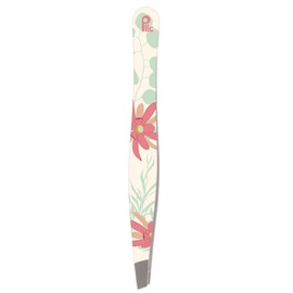 PLIC BEAUTY - Savane Tweezers - Straight Jaws - Exotic Floral Pattern - Stainless Steel - High Precision