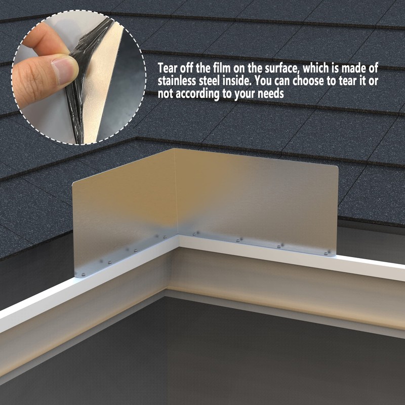 4 Pcs Gutter Valley Splash Guards,Rain Gutter Valley Roofing Gutter