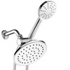 AquaSpa 6-inch Rain Shower Head/Handheld Combo. Convenient Push-Button Flow Control