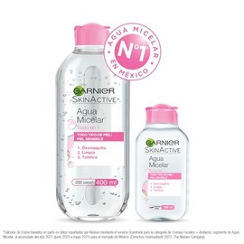 Garnier Kit Agua Micelar Desmaquillante Todo en 1 Hipoalergénico 400ml 100ml