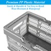 LDHHYH 3 Pack 20L Collapsible Storage Crates with Handle, Plastic
