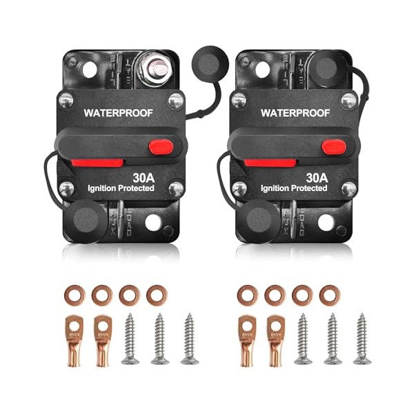 HUBRV HUBRV 30Amp Circuit Breaker DC 12V-48V for Marine Boat