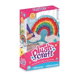 ORB PlushCraft DIY Rainbow Pillow Crafting Kit - Mess Free Fabric by Number System and No Sewing Required - Perfect Arts and Crafts Project and Gift for Boys and Girls