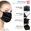 1000 pcs Black Disposable Masks, 3 Ply Breathable Face Masks