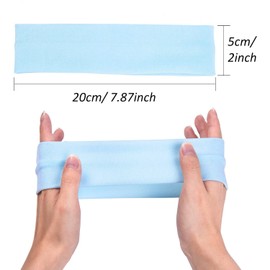 DERAYEE Pack of 12 sports headbands, colourful sweatbands, hair bands for jogging, yoga, cycling, fitness