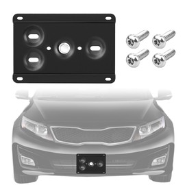 No Drill Front License Plate Mount Compatible with Kia 2011-up Optima K5, Anti-Theft License Plate Bracket Holder Front Bumper Grille Frame Car Accessories