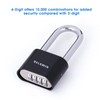 DELSWIN Combination Lock Outdoor Padlock - Weatherproof Extended 2-1/2 in.