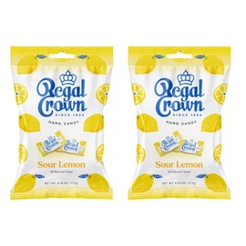 Regal Crown Sour Lemon Hard Candy | Old Fashioned Sour Lemon Candy | Traditional Lemon Candy Brought To You By Iconic Candy | 6.25oz Peg Bag (2)