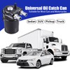 ZHSYMX Universal 300ml Aluminum Baffled Oil Separator Catch Can Kit