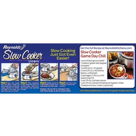Reynolds Kitchens Slow Cooker Liners, Regular (Fits 3-8 Quarts), 8 Count