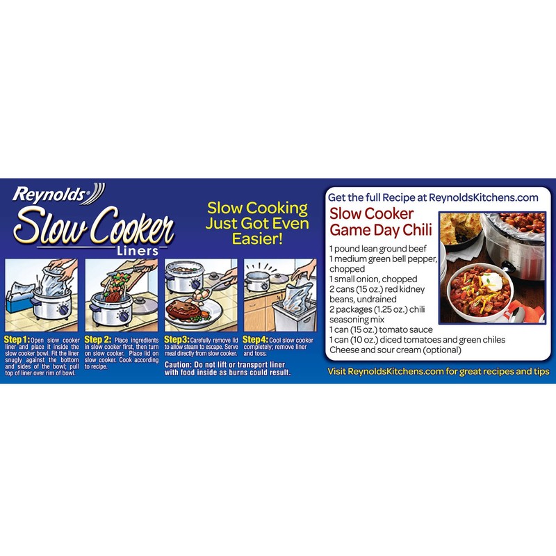 Reynolds Kitchens Slow Cooker Liners, Regular (Fits 3-8 Quarts), 8
