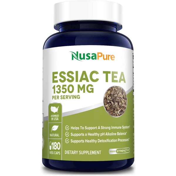 Essiac Tea 1350 mg 180 Veggie Caps (Vegetarian, Non-GMO & Gluten-Free) Supports a Healthy Immune System*