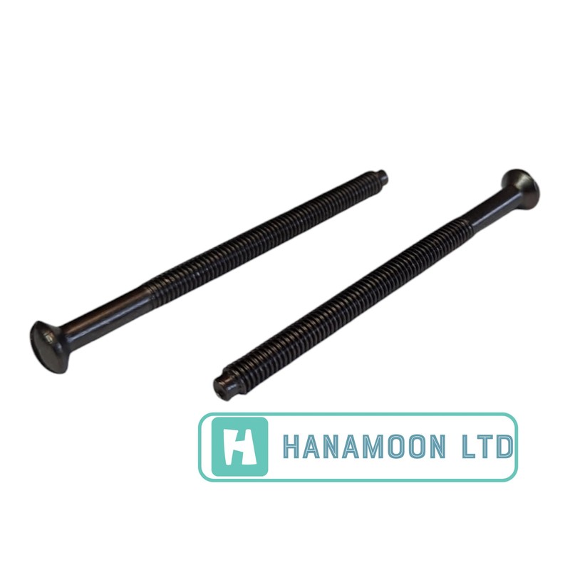 M3.5mm X 50mm Long Black Nickel Electrical Machine Screws for