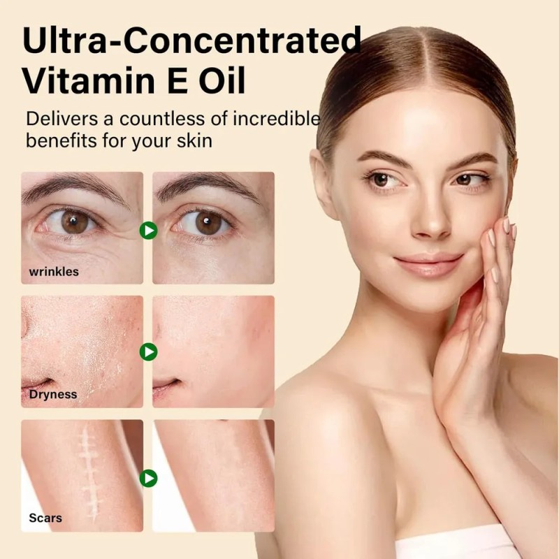 2pcs Aceite De Vitamina E Oil Para Cicatrices Y Cara