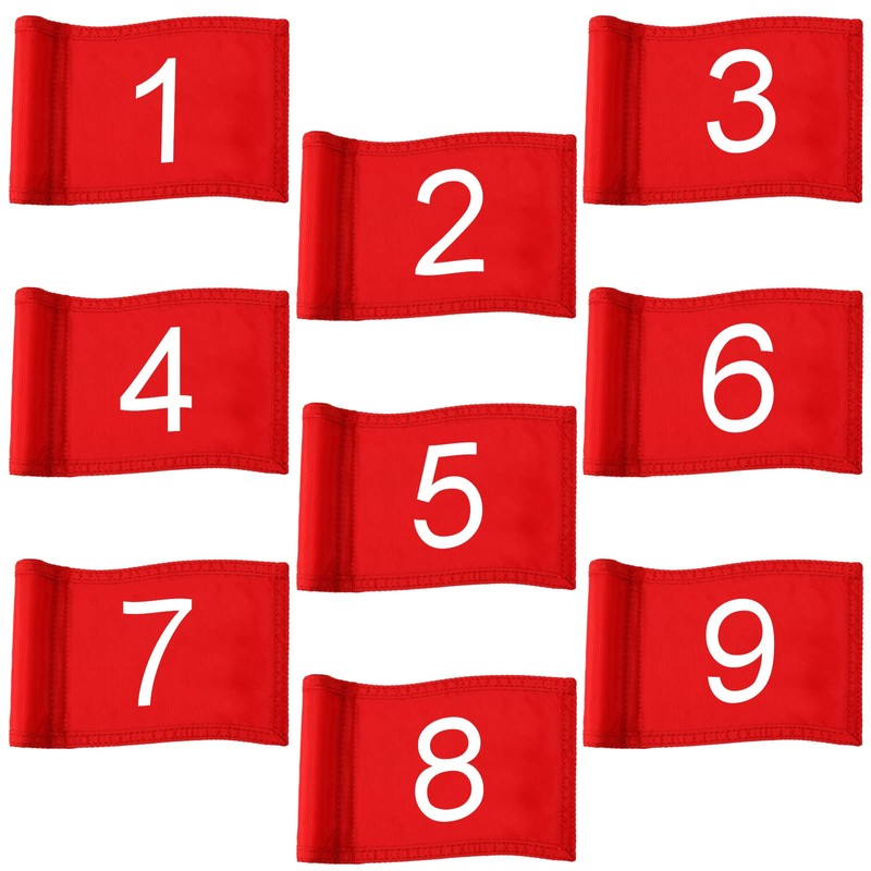 Riakrum 9 Pcs mini golf flags for yard 8.9 x