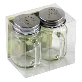 Grant Howard 51022 Mini Mason Salt and Pepper Shakers, 1.2 oz., Set of 2
