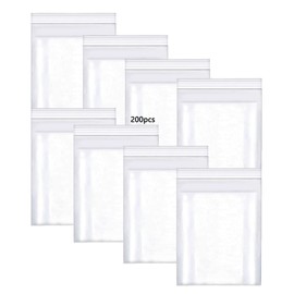 HVDHYY Small Plastic Bags Grip Seal Bags Bags 70mmX100mm 160µ 200pcs Clear Plastic Bags Small Bags Small Resealable Clear Plastic Bags Baggies Packaging for Jewellery Beads Seeds