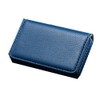 Blue Pu Leather Business Card Case Magnetic Name Card Holder