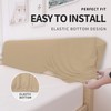 Easy-Going Stretch Bed Headboard Cover,Small Square Jacquard Headboard Slipcover, Dustproof