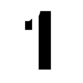 18x24 Large Number Stencil from 4 Ply Mat Board -Number 1