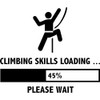 CafePress Climbing Skills Loading 38.5 X 24.5 Oval Wall Peel