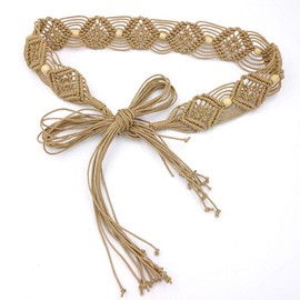 Cinlan Women's Bohemian Style Rope Braid Waist Belt (Style1)