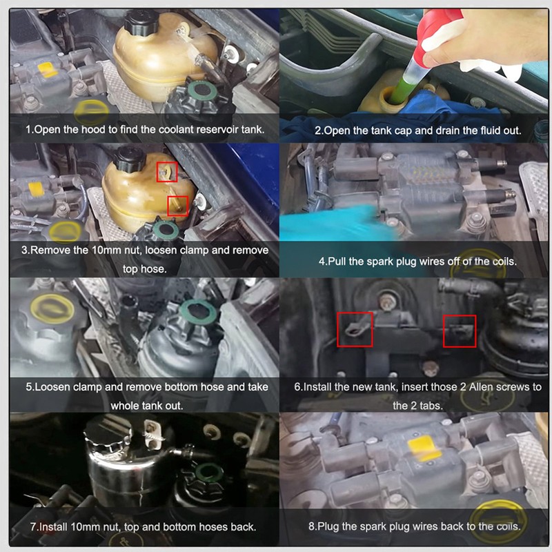 Water Overflow Tank 7075 Aluminum Car Accessories Fit for S