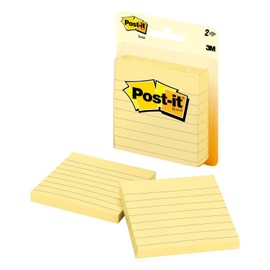 Post-it Notes, 3x3 in, 2 Pads, America's #1 Favorite Sticky Notes, Canary Yellow, Clean Removal, Recyclable (630PK2)