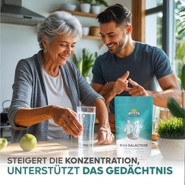 D(+) Galactose - Galactose Powder (1 kg) - Important Energy Source - Galactose of Sugar for the Brain - Simple Sugar for the Brain - No Unwanted Additives, Gluten-Free