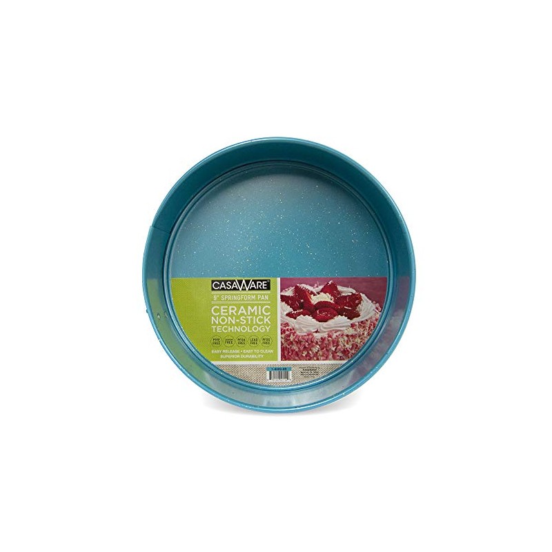 casaWare 9-inch Springform Pan Ceramic Coated NonStick (Blue Granite)
