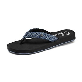 Cobian Women's Sandal Braided Bounce Flip Flop, Indigo, 10