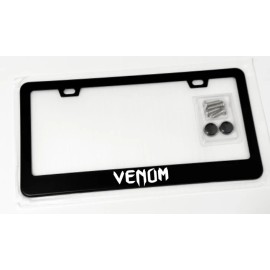 Gearhead Frames Venom on Black Metal License Plate Frame with Screws and Caps