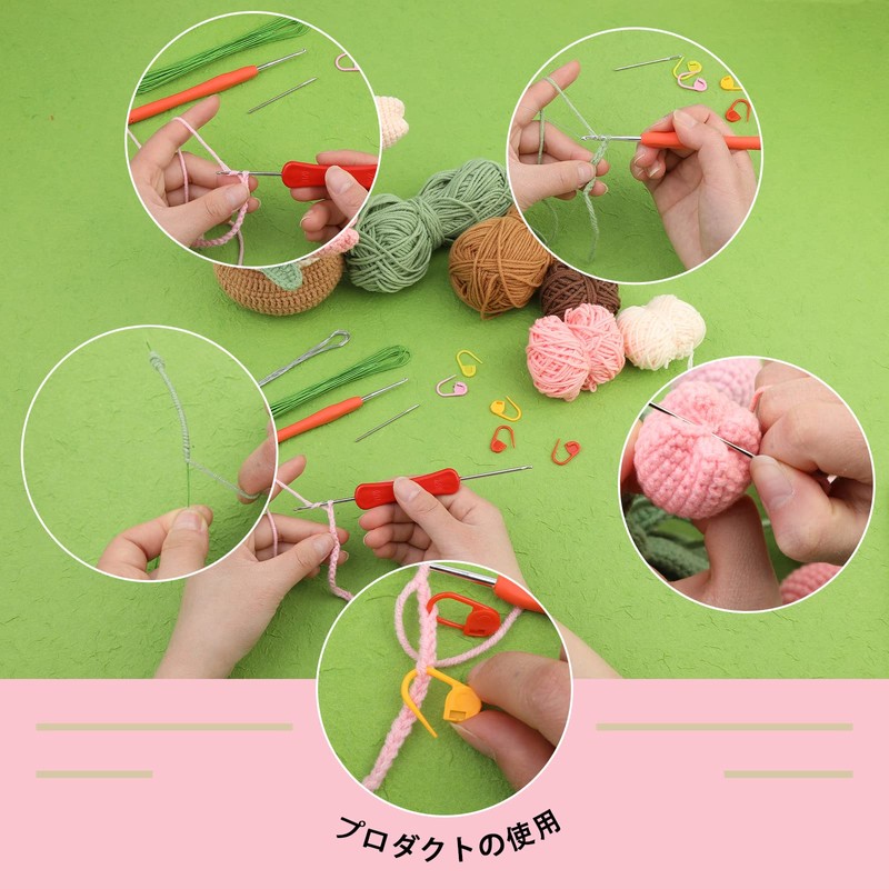RMTIME Crochet Kit for Beginners, Tulip Crochet Kit, Beginner Crochet