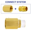 ERGAOBOY 1/2" x 1/2" BSP Brass Pipe Fitting, Hexagonal Nipple