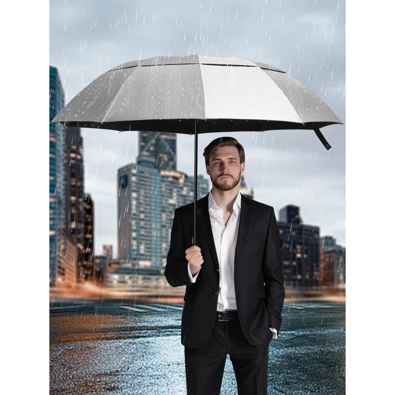 Kalolary - Paraguas de golf extragrande, tamaño grande, compacto, UPF50+,