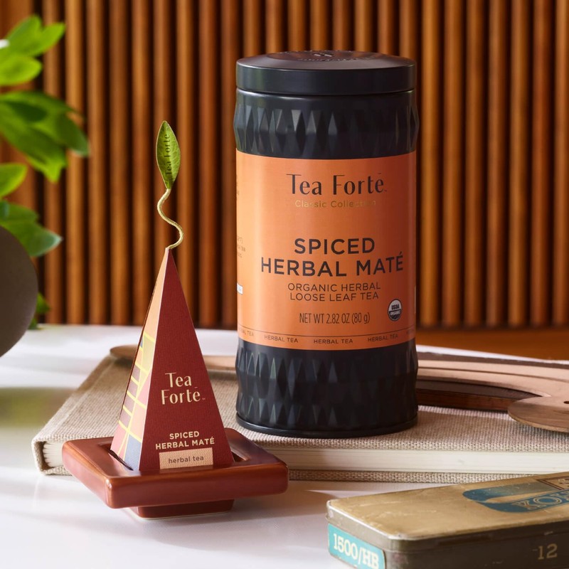 Tea Forte Spiced Herbal Maté Premium Loose Leaf Caffeinated Herbal