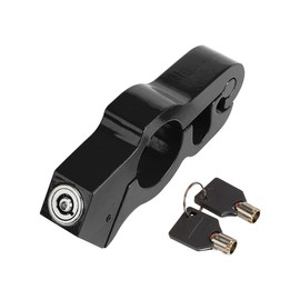 JNNJ Aluminium Alloy Motorcycle Handlebar Lock Universal, Motorcycle Grip Safety Locks for Securing Your Motorcycle, Grip Security Locks Sports Bikes (Black)