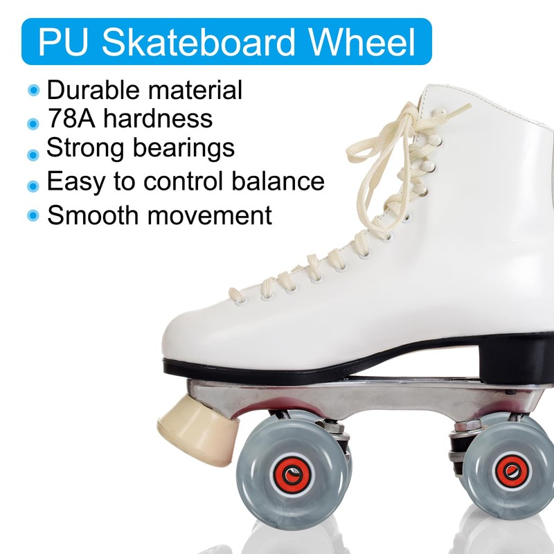 PATIKIL Roller Skate Wheels Set, 4 Pack 65mm 78A Light