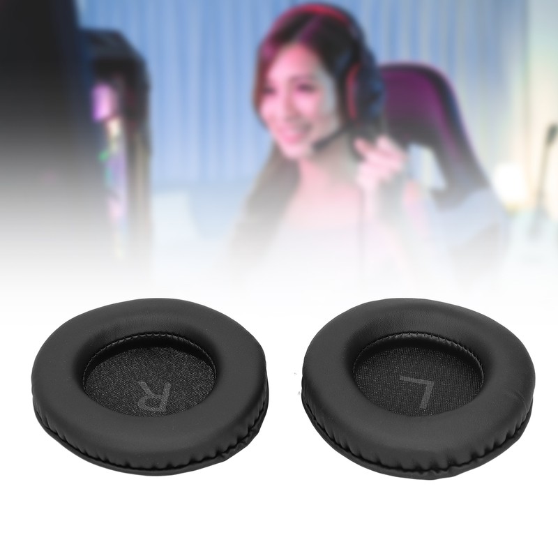 Universal Headphone Ear Cover Artificial Leather Foam Sleeve Round Earpad